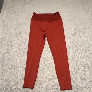 Vuori Rib Studio Women Leggings in Rust Red Size L